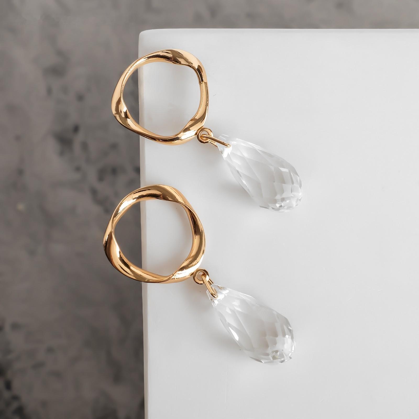 Серьги со стразами 