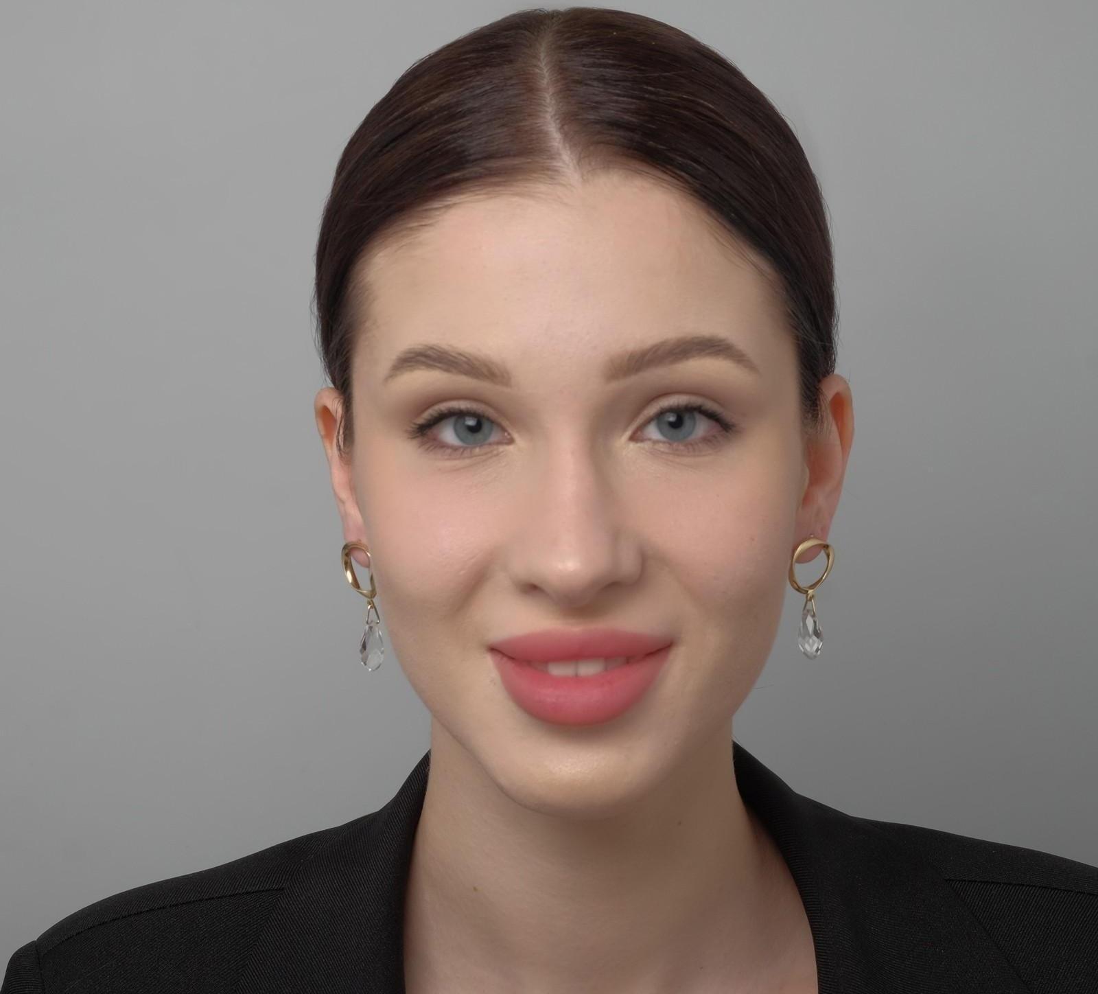 Серьги со стразами 