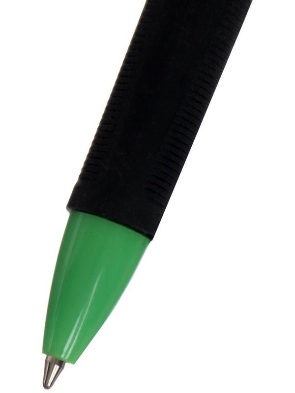 Ручка шариковая, автоматическая, линия 1.0 мм, стержень синий, с резиновым держателем, корпус МИКС (штрихкод на штуке)