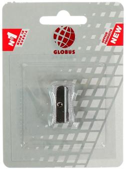 Точилка GLOBUS, 1 отверстие, металлическая, скошенный край