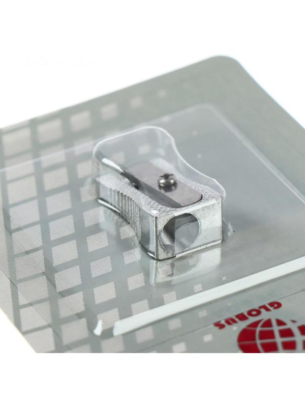 Точилка GLOBUS, 1 отверстие, металлическая, скошенный край