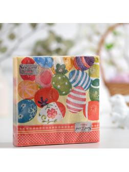 Салфетки бумажные New line «Пасхальные яйца», 2 слоя, 33*33 см, 20 шт.