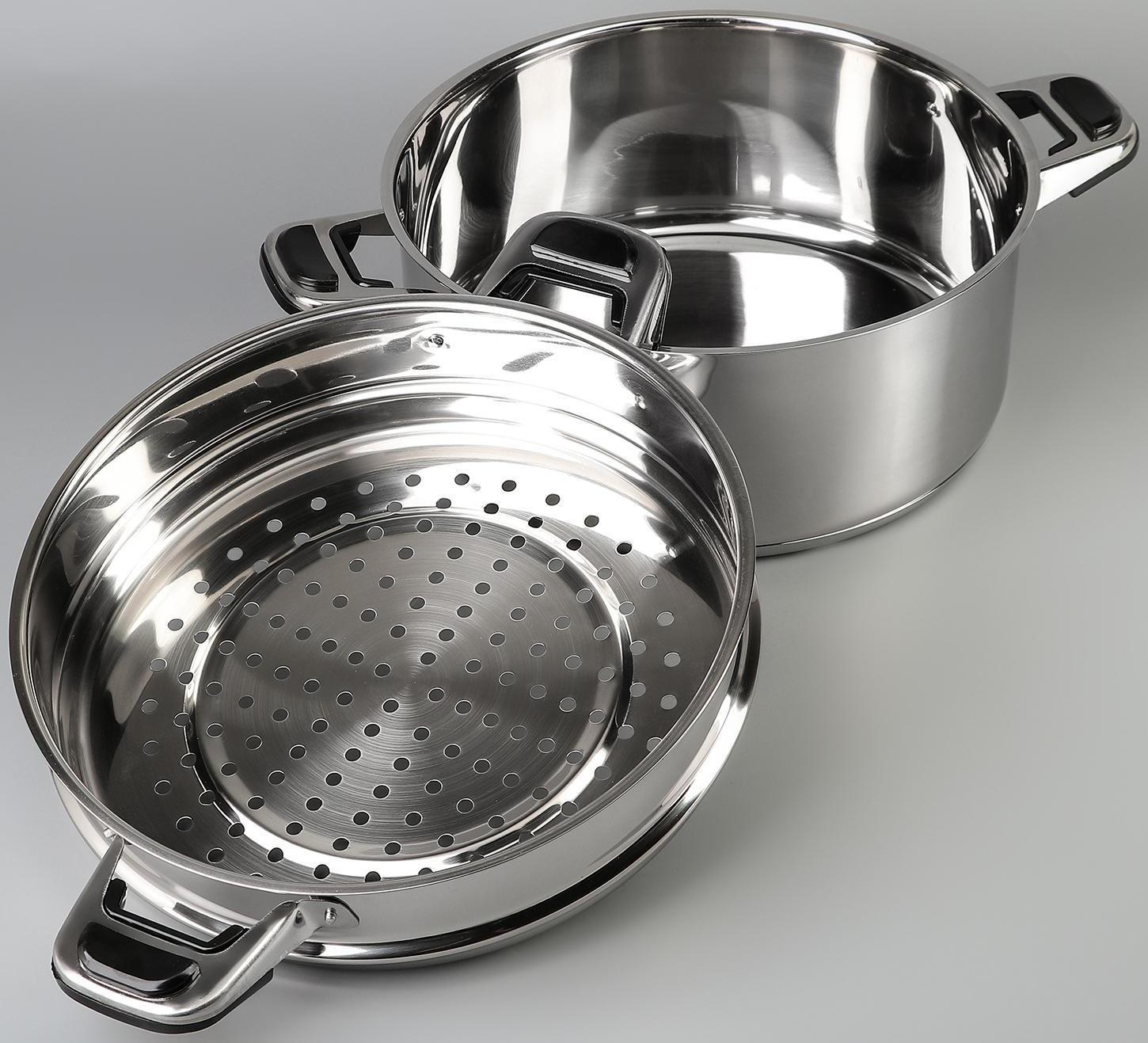 Мантоварка «Алтын», d=26 см, 2 секции, с теплораспределительным слоем, стеклянная крышка, индукция