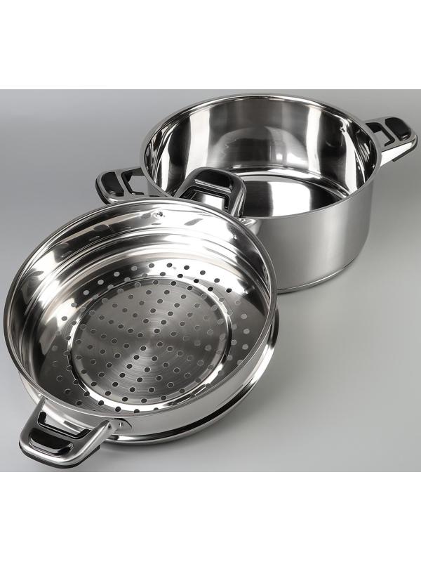 Мантоварка «Алтын», d=26 см, 2 секции, с теплораспределительным слоем, стеклянная крышка, индукция