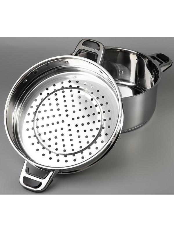 Мантоварка «Алтын», d=26 см, 3 секции, с теплораспределительным слоем, стеклянная крышка, индукция