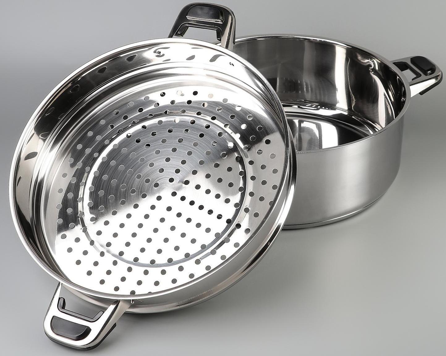 Мантоварка «Алтын», d=30 см, 4 секции, с теплораспределительным слоем, стеклянная крышка, индукция