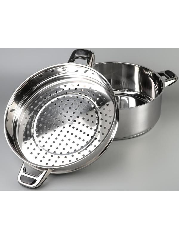 Мантоварка «Алтын», d=30 см, 4 секции, с теплораспределительным слоем, стеклянная крышка, индукция