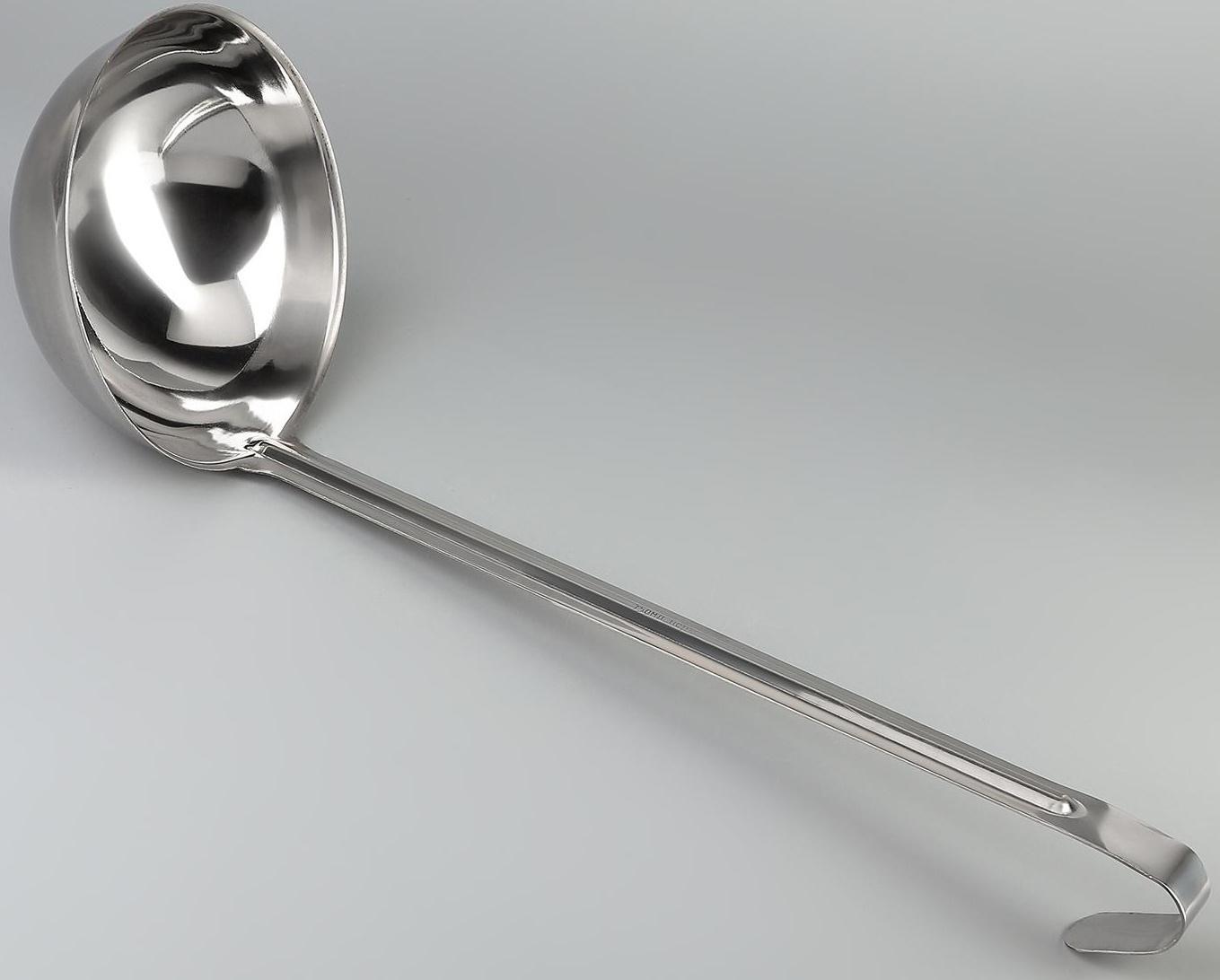 Половник, 750 мл, d=16,5 см, длина ручки 38 см, цельнотянутый