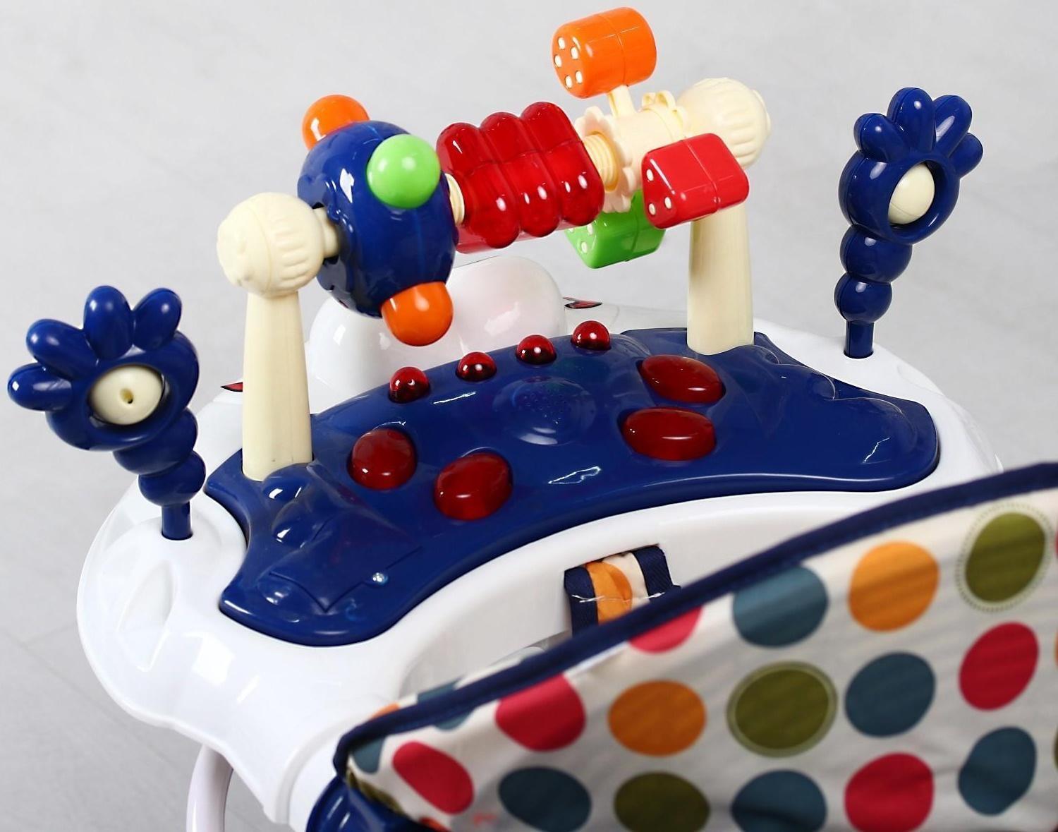 Ходунки «Игротека», 8 силик. колес, муз., свет, темно-синий