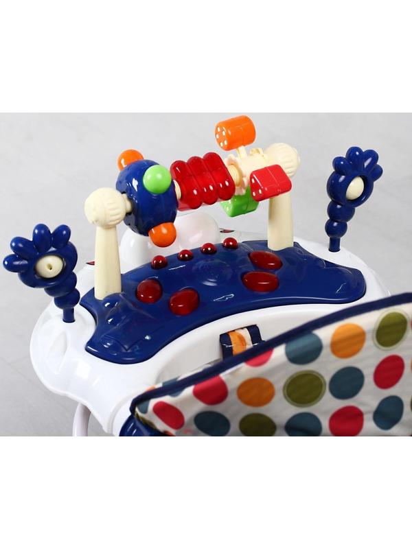 Ходунки «Игротека», 8 силик. колес, муз., свет, темно-синий