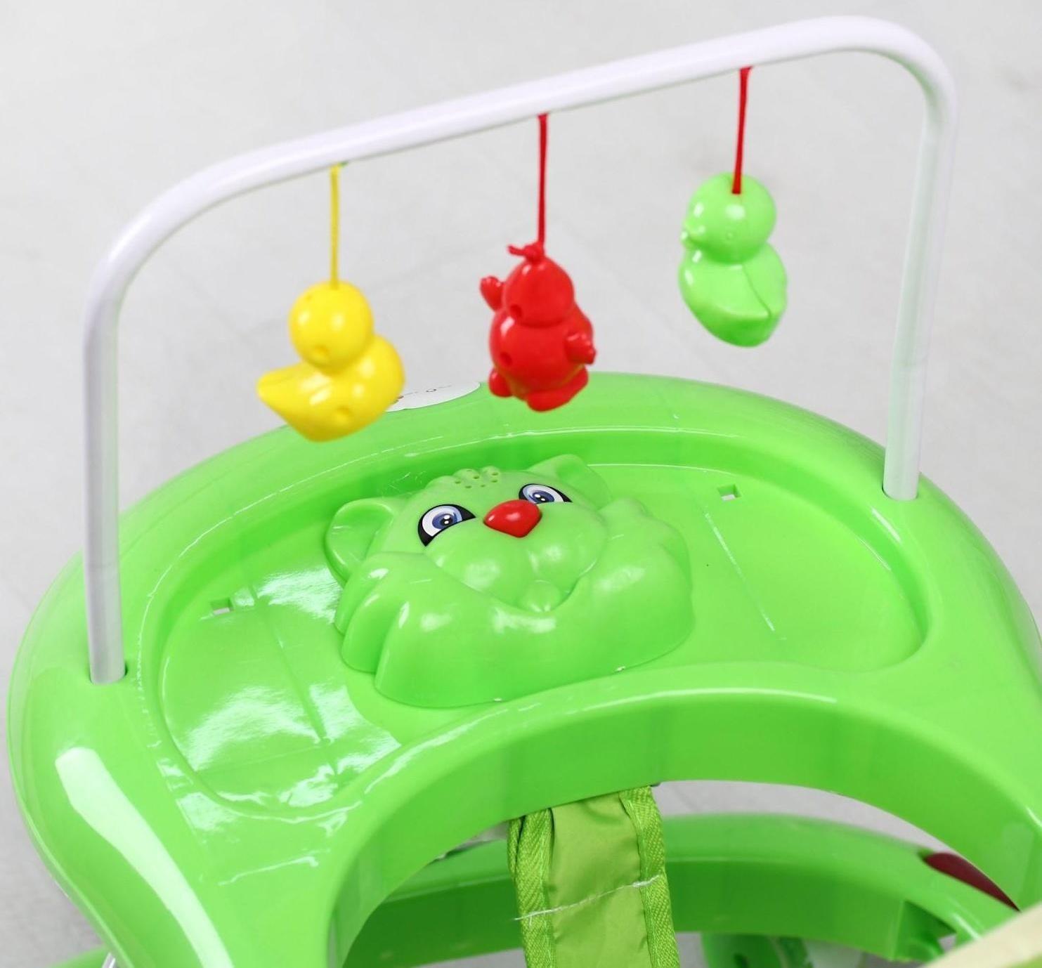 Ходунки «Маленький водитель С», 8 сил. колес, муз., зеленый