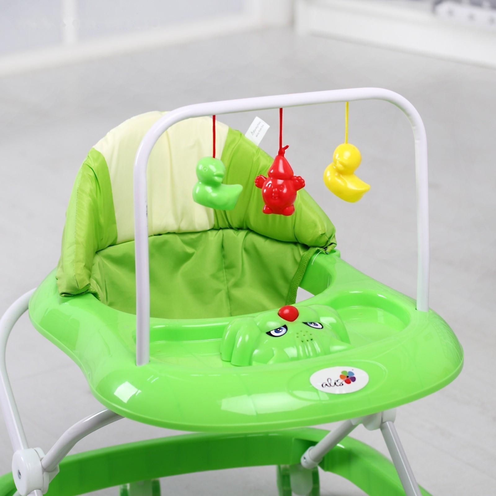 Ходунки «Маленький водитель С», 8 сил. колес, муз., зеленый