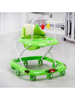 Ходунки «Маленький водитель С», 8 сил. колес, муз., зеленый