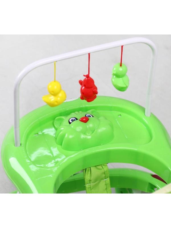 Ходунки «Маленький водитель С», 8 сил. колес, муз., зеленый