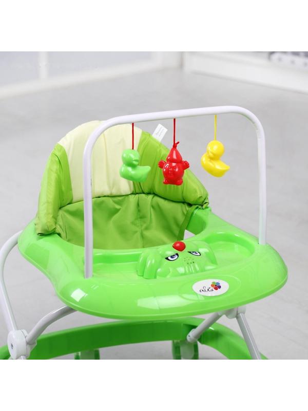 Ходунки «Маленький водитель С», 8 сил. колес, муз., зеленый