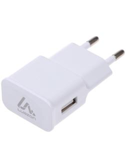 Сетевое зарядное устройство LuazON LN-100AC, 1 USB, 1 A, белое