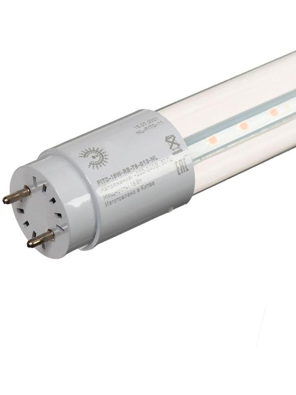 Фитолампа светодиодная, 18 Вт, 1200 мм, IP20, сине-красный спектр, фиолетовая, «ЭРА»