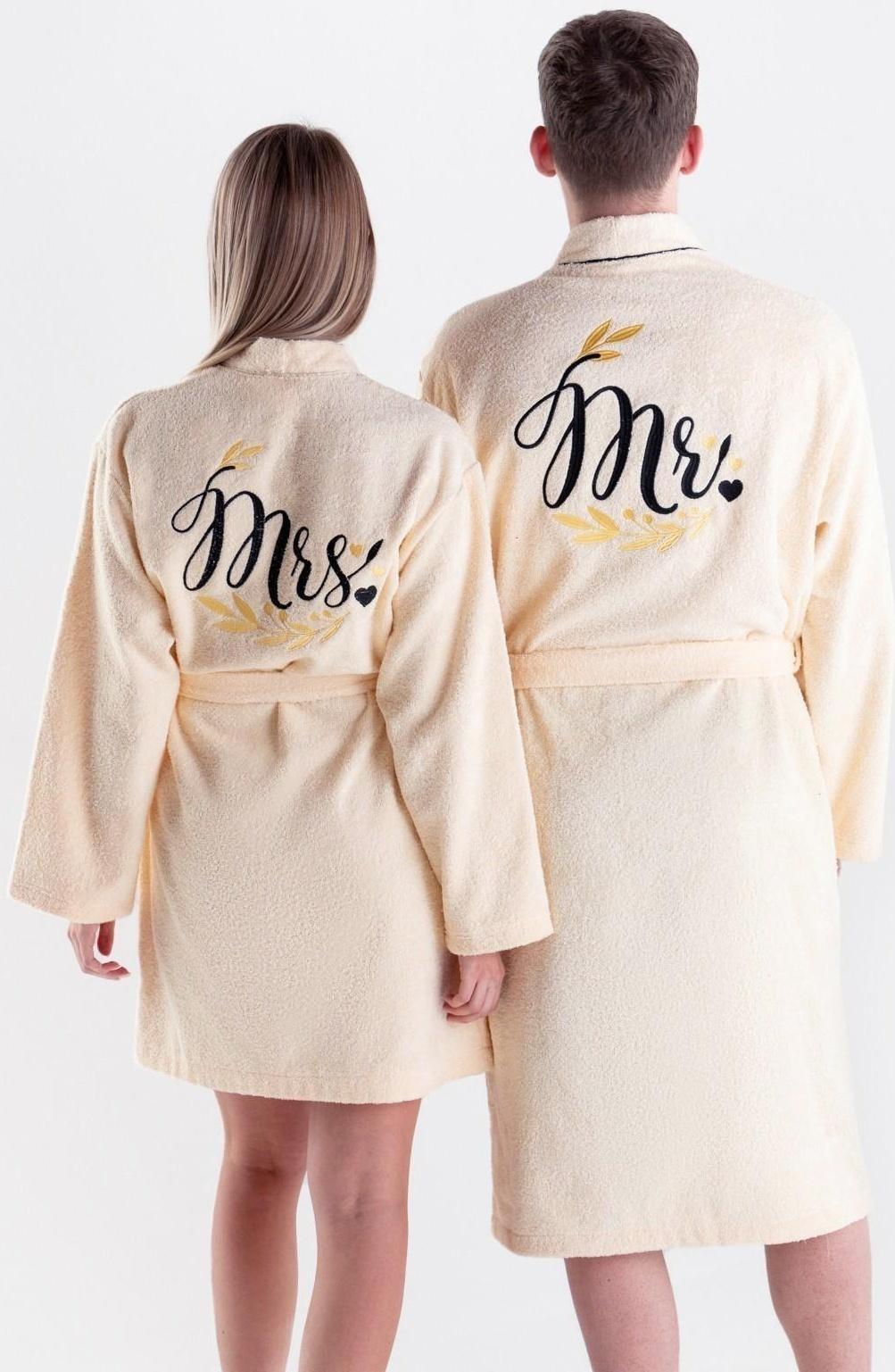 Халат махровый мужской Mister, размер 56-58, 100% хлопок