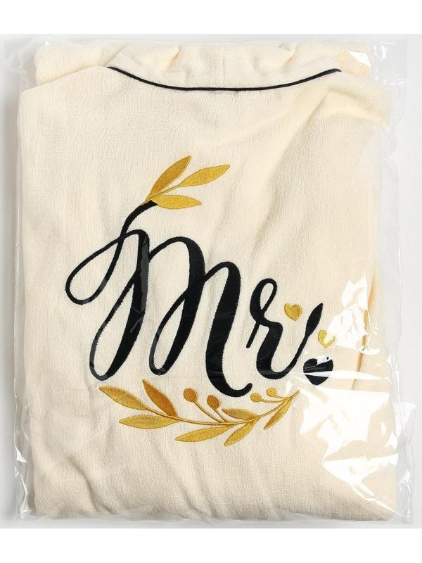 Халат махровый мужской Mister, размер 56-58, 100% хлопок