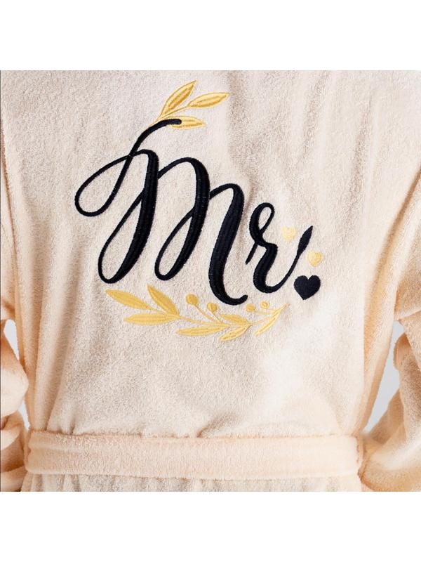 Халат махровый мужской Mister, размер 56-58, 100% хлопок