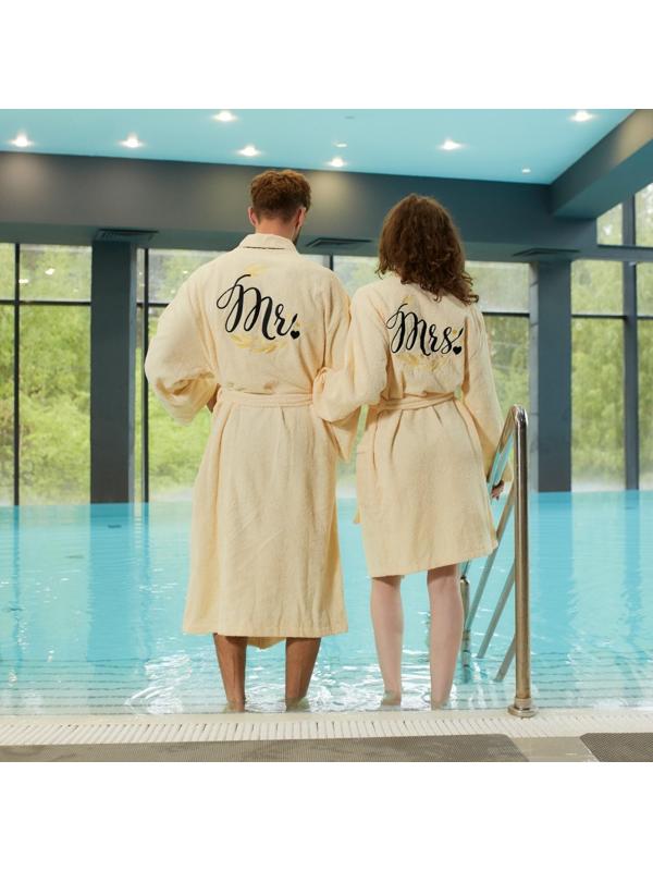 Халат махровый мужской Mister, размер 56-58, 100% хлопок