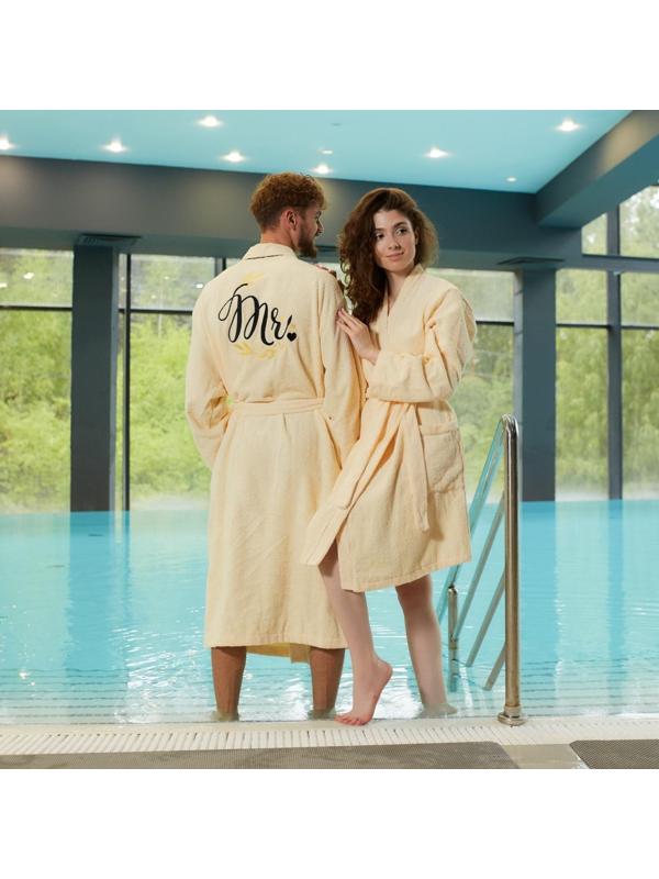 Халат махровый мужской Mister, размер 56-58, 100% хлопок