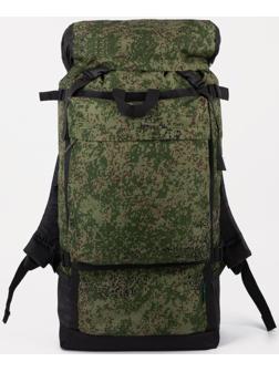 Рюкзак туристический, 40 л, отдел на шнурке, 3 наружных кармана, цвет зелёный