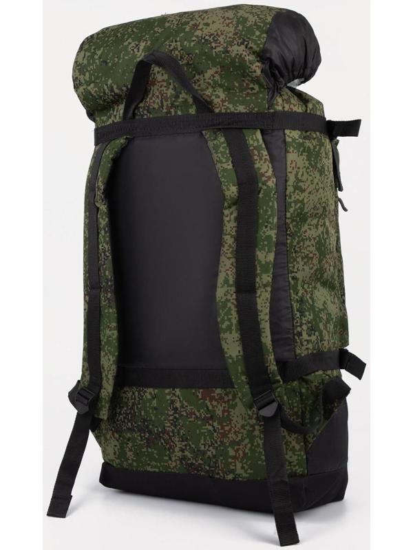 Рюкзак туристический, 40 л, отдел на шнурке, 3 наружных кармана, цвет зелёный