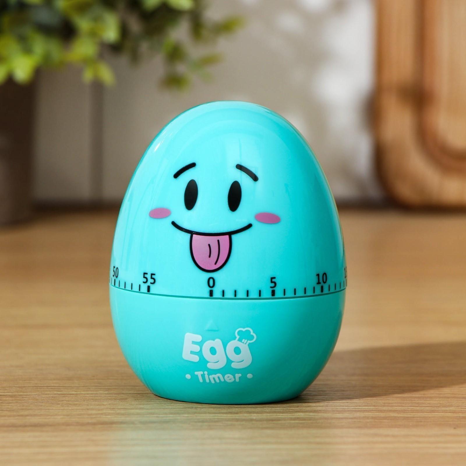 Кухонный таймер «Весёлое яйцо», механический, цвет МИКС