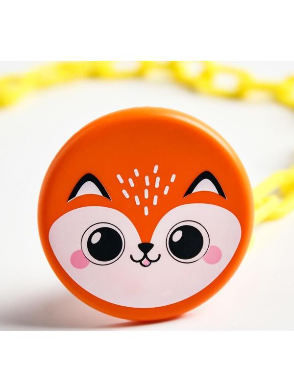 Прищепка-держатель для соски-пустышки «Лисёнок», на цепочке