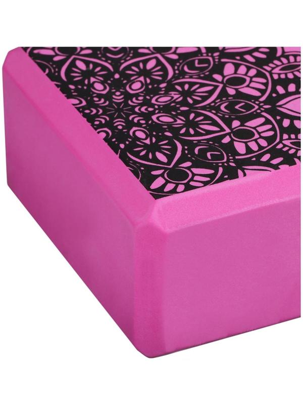 Блок для йоги 23 × 15 × 8 см, 120 г, цвет розовый