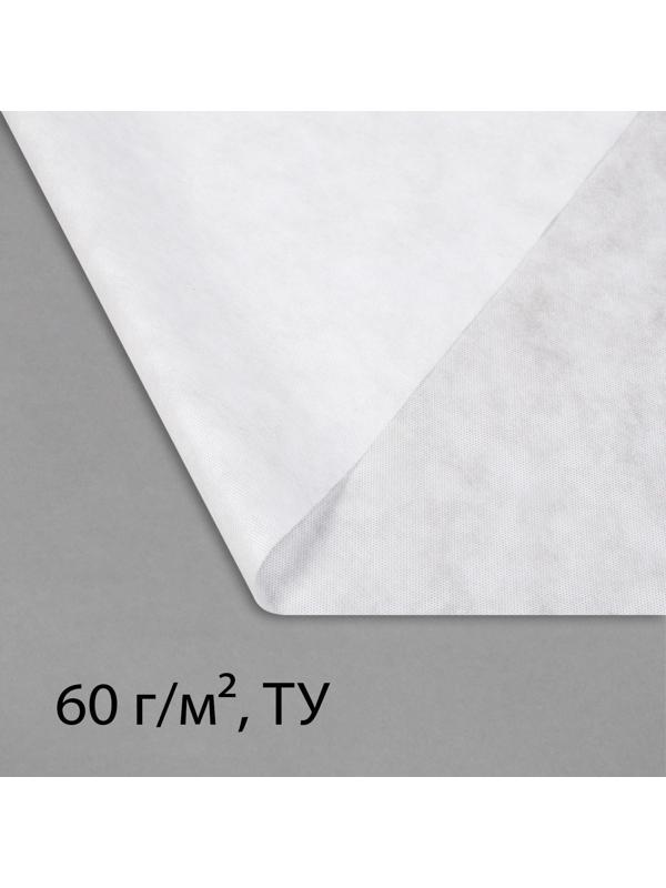 Материал укрывной, 5 × 3,2 м, плотность 60 г/м², с УФ-стабилизатором, белый, Greengo, Эконом 20 %