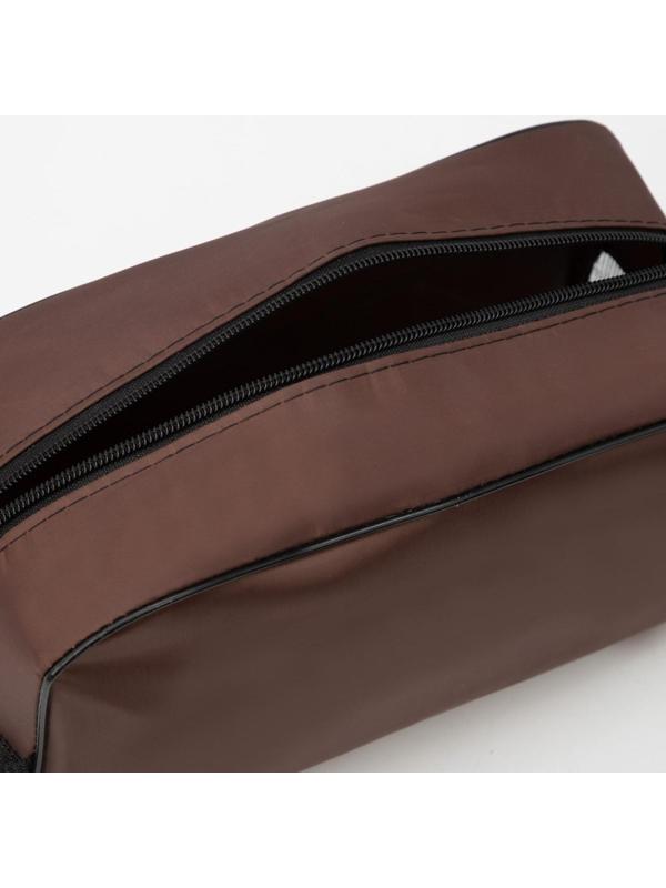 Косметичка на молнии, цвет коричневый