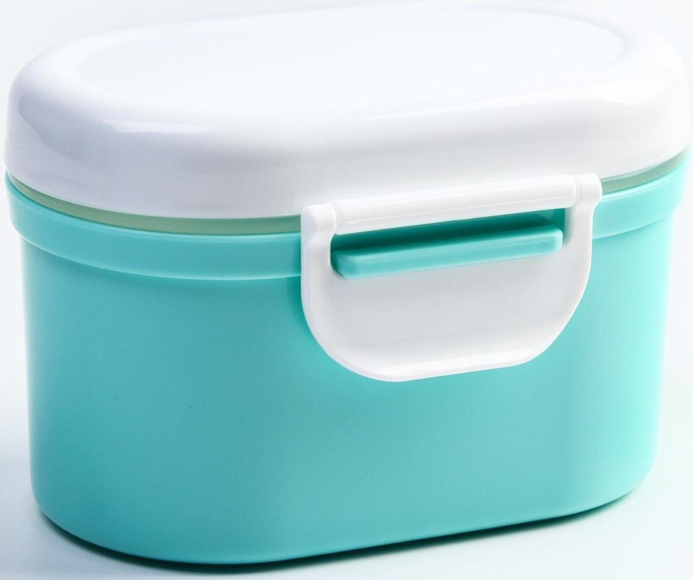 Контейнер для хранения детского питания, с ложкой, цвет МИКС