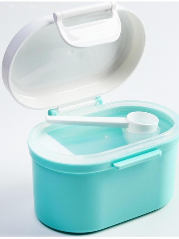 Контейнер для хранения детского питания, с ложкой, цвет МИКС