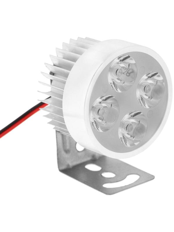 Фара cветодиодная для мототехники, 4 LED, IP65, 4.5 Вт, направленный свет