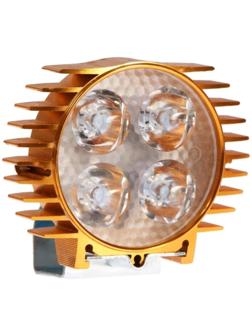 Фара cветодиодная для мототехники, 4 LED, IP65, 4 Вт, направленный свет