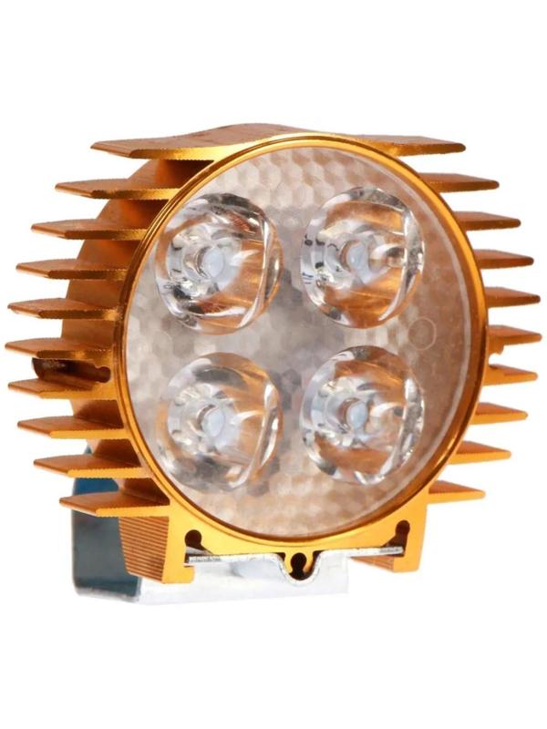 Фара cветодиодная для мототехники, 4 LED, IP65, 4 Вт, направленный свет