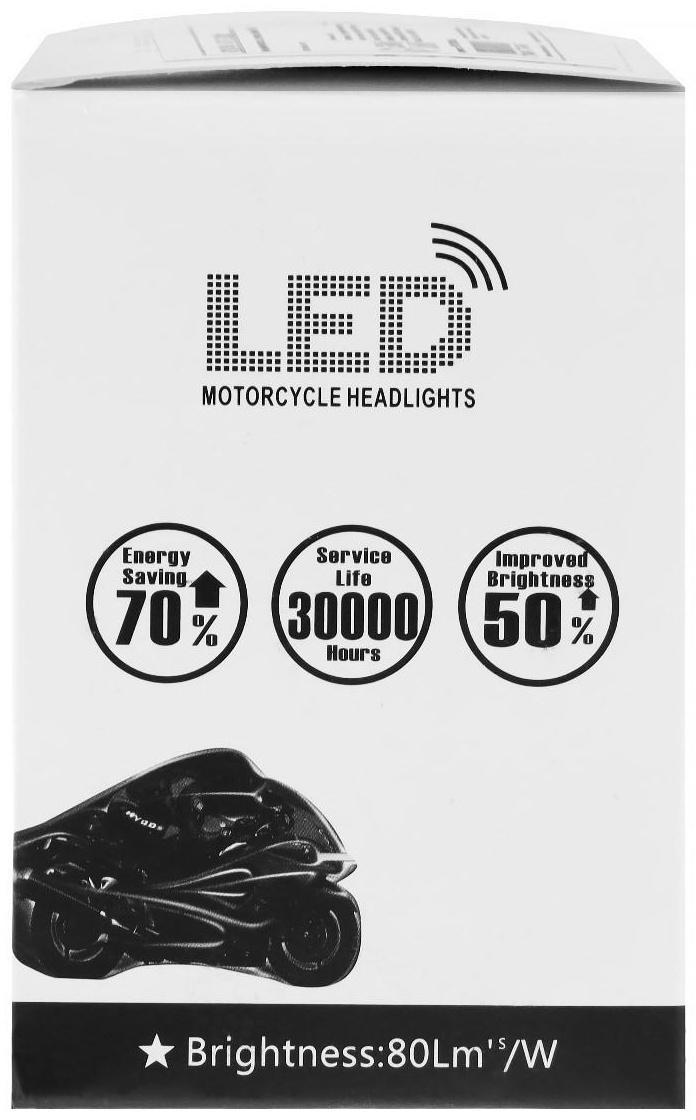 Фара cветодиодная для мототехники, 8 LED, IP67, 8 Вт, направленный свет