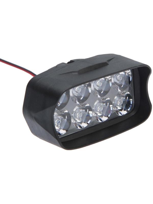 Фара cветодиодная для мототехники, 8 LED, IP67, 8 Вт, направленный свет