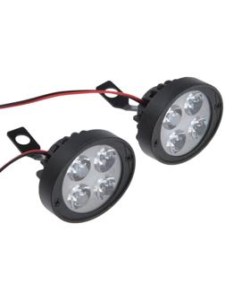 Фара cветодиодная для мототехники, 4 LED, IP67, 10 Вт, направленный свет, набор 2 шт