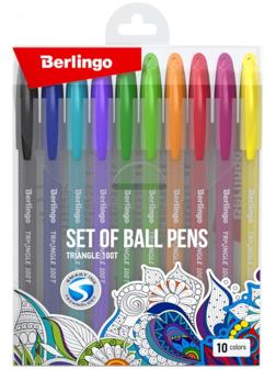 Набор ручек шариковых 10 цветов, Berlingo 