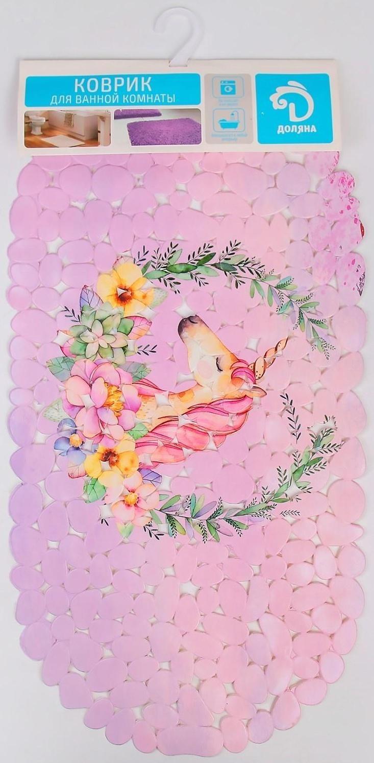 SPA-коврик для ванны на присосках Доляна «Единорог», 34×65 см