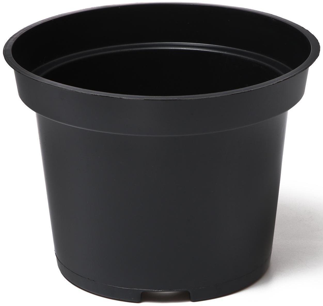 Горшок для рассады, 2 л, 17 × 17 × 13 см, чёрный, Greengo