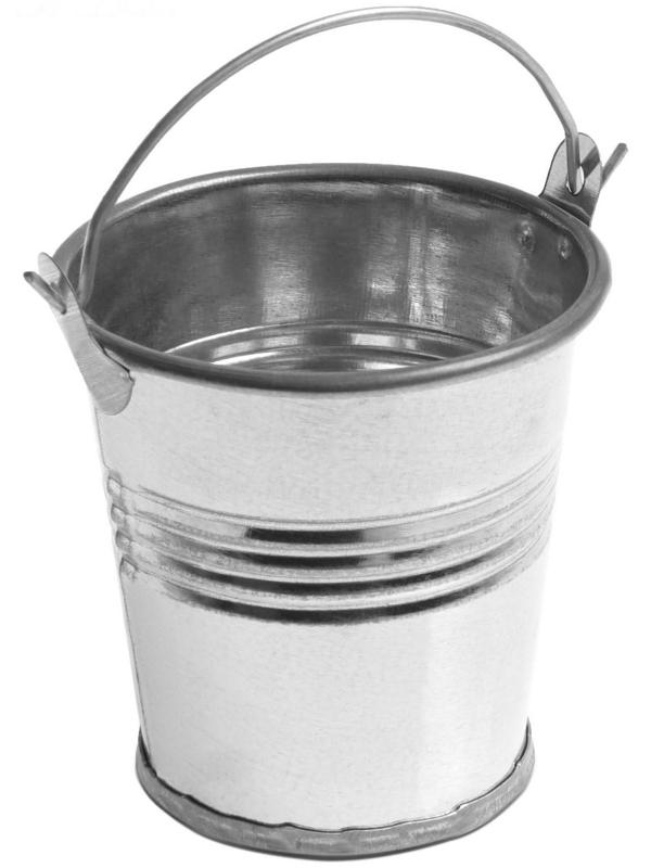 Ведерко декоративное, среднее: высота 7 см, диаметр 7 см