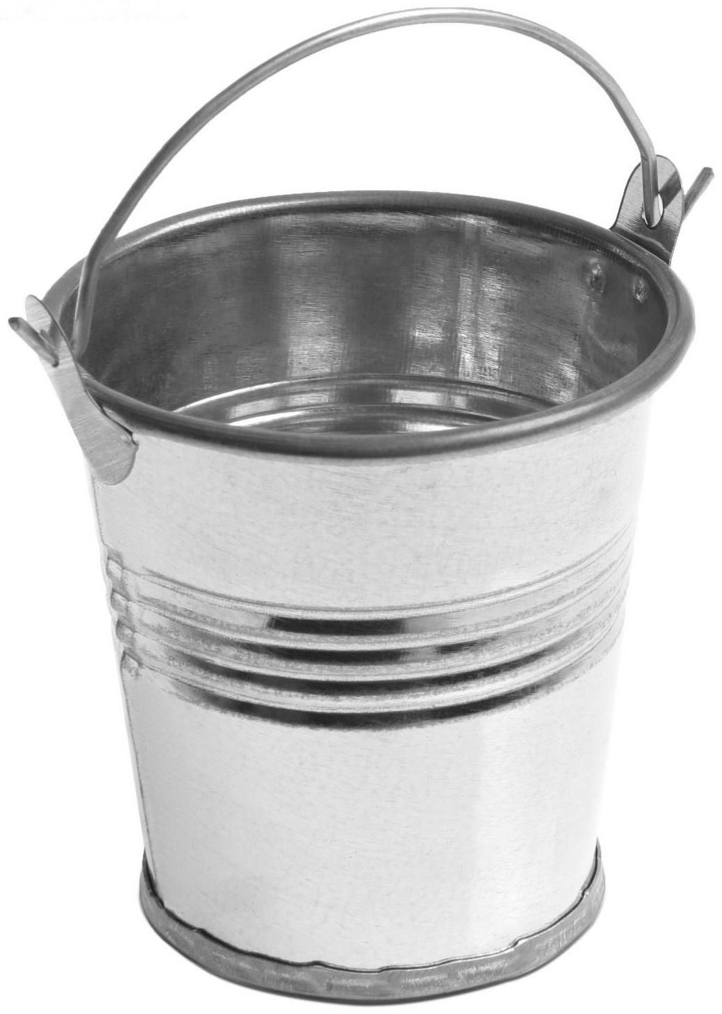 Ведерко декоративное, большое: высота 8 см, диаметр 8 см