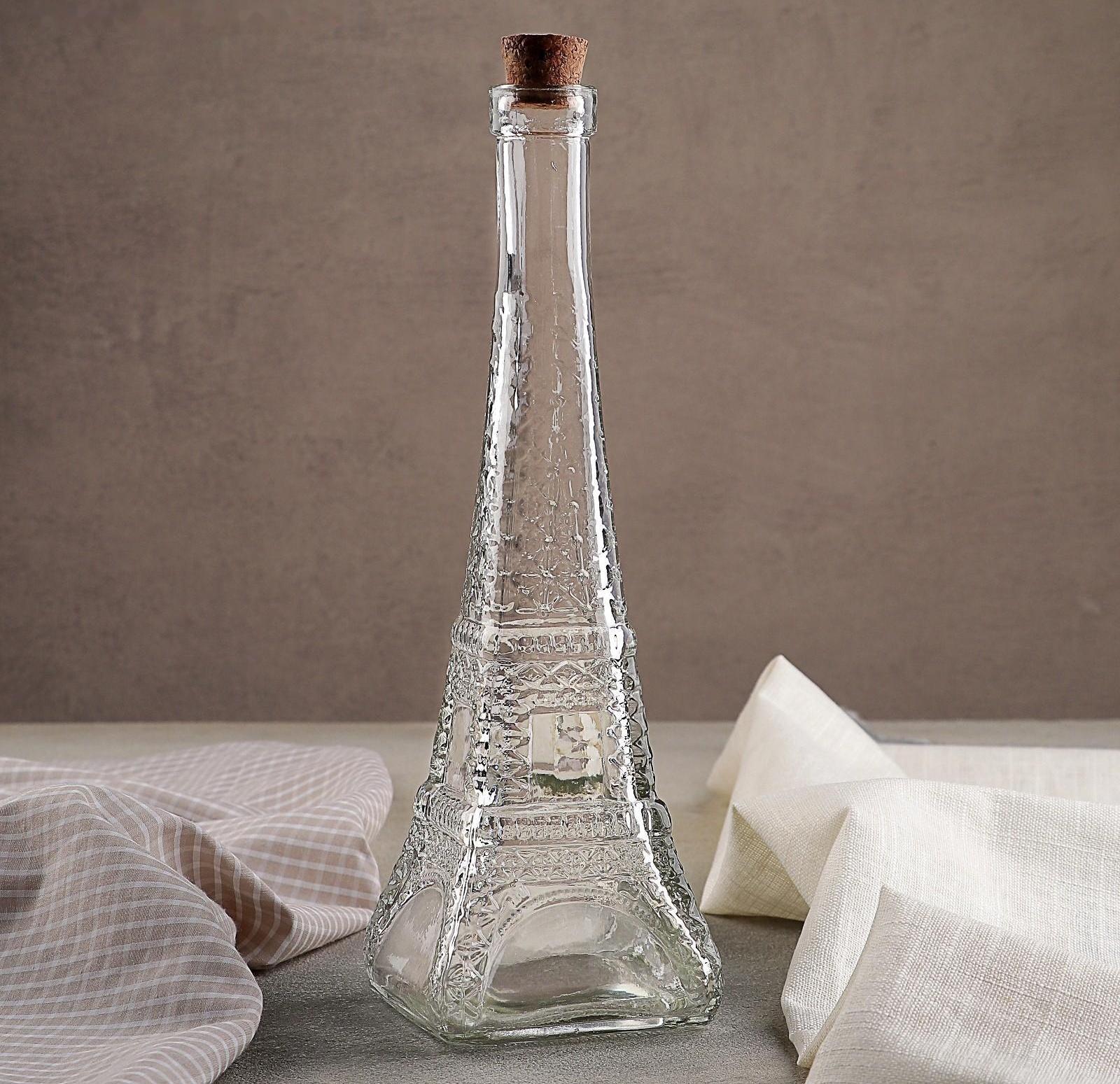 Бутылка стеклянная для масла «Париж», 350 мл, h=27 см