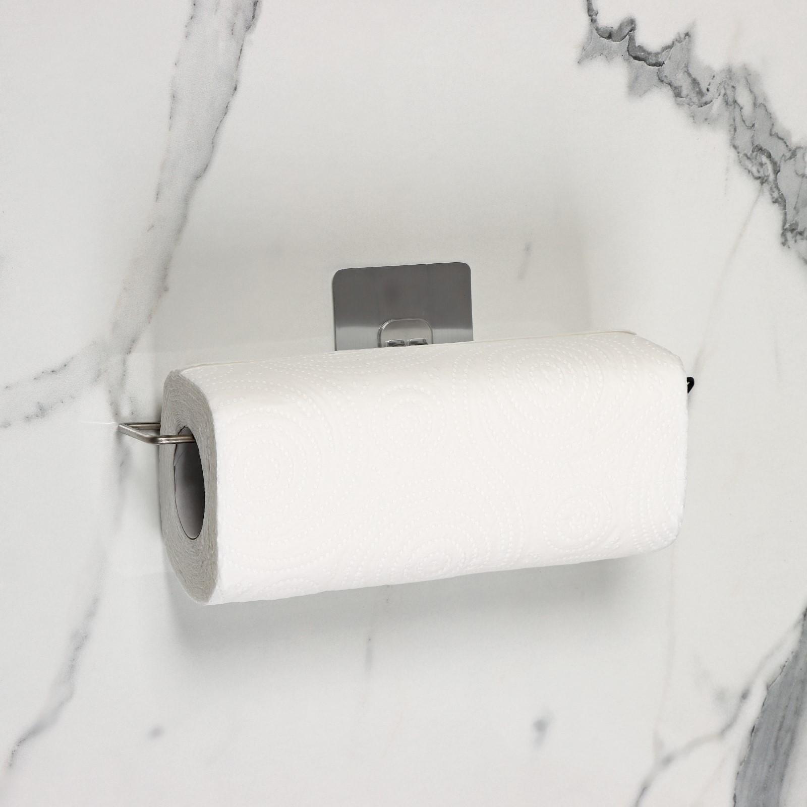 Держатель для полотенец на липучке Доляна, 27×7×7 см, цвет хром