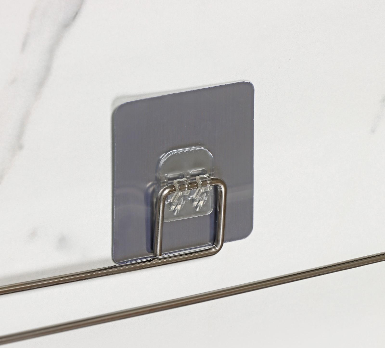 Держатель для полотенец на липучке Доляна, 27×7×7 см, цвет хром