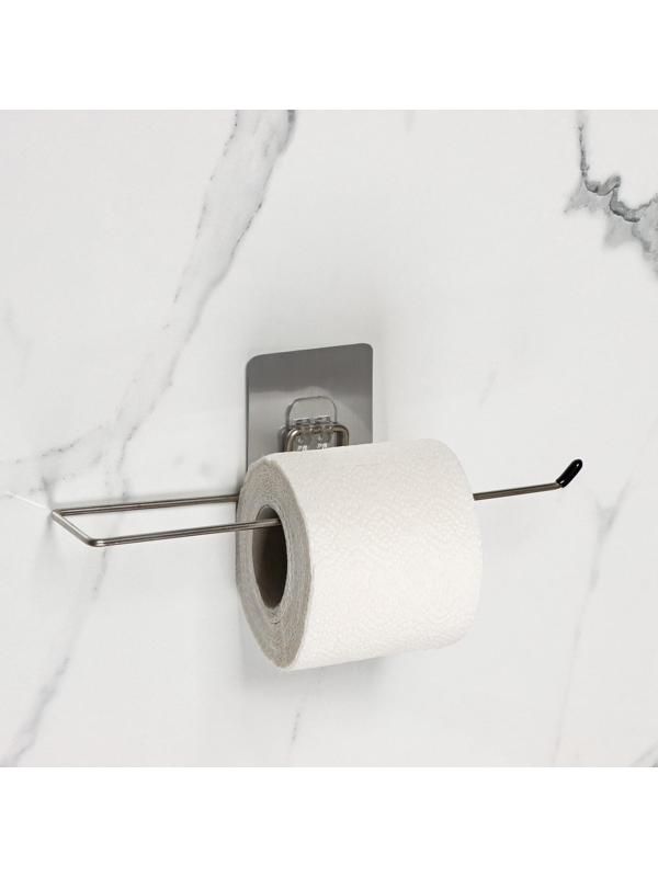 Держатель для полотенец на липучке Доляна, 27×7×7 см, цвет хром